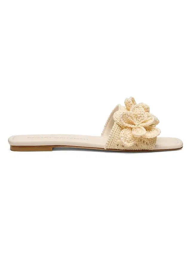 Stuart Weitzman Women's Lotus Crocheted Sandals - Chalk