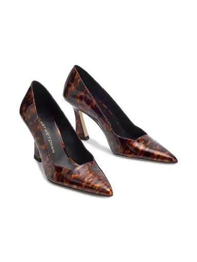 Stuart Weitzman Women's Vinnie 85MM Printed Leather Pumps - Black Multi - Size 9.5 | Thumbnail 2 Stuart Weitzman Women's Vinnie 85MM Printed Leather Pumps - Black Multi - Size 9.5 | Thumbnail 2