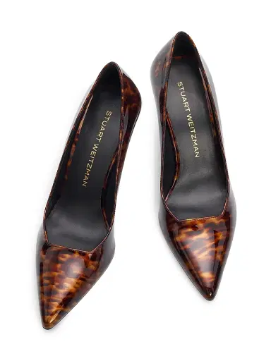 Stuart Weitzman Women's Vinnie 85MM Printed Leather Pumps - Black Multi - Size 9.5 | Thumbnail 4 Stuart Weitzman Women's Vinnie 85MM Printed Leather Pumps - Black Multi - Size 9.5 | Thumbnail 4