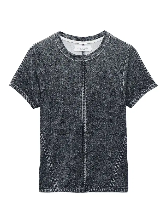 rag & bone Women's rb Miramar Jersey Baby T-Shirt - Washed Black