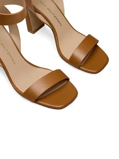 Stuart Weitzman Women's Sai 85MM Leather Block-Heel Sandals - Boho Tan - Size 9 | Thumbnail 4 Stuart Weitzman Women's Sai 85MM Leather Block-Heel Sandals - Boho Tan - Size 9 | Thumbnail 4