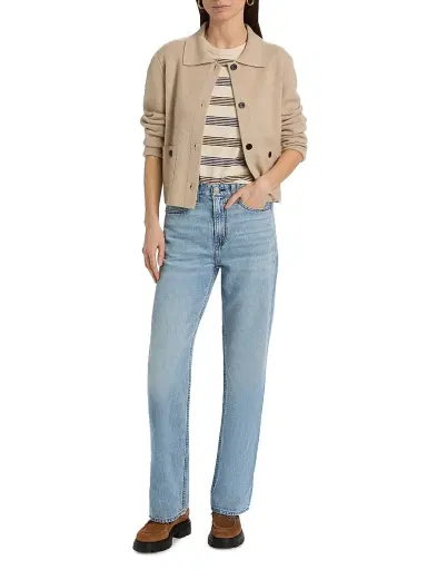 rag & bone Women's Logan Featherweight Wide-Leg Jeans - Audrey | Thumbnail 2