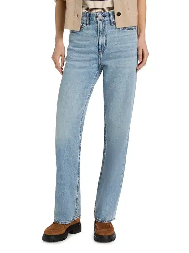 rag & bone Women's Logan Featherweight Wide-Leg Jeans - Audrey | Thumbnail 3