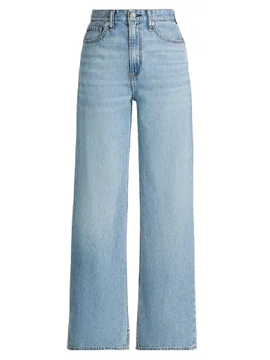 rag & bone Women's Logan Featherweight Wide-Leg Jeans - Audrey | Thumbnail 1