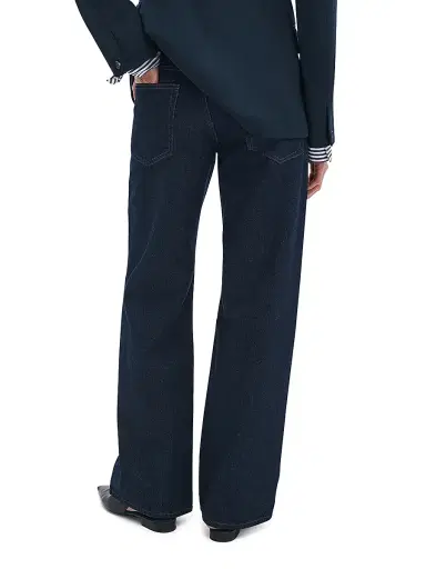 rag & bone Women's Cam Low-Rise Relaxed Straight-Leg Jeans - Twilight Rinse | Thumbnail 4