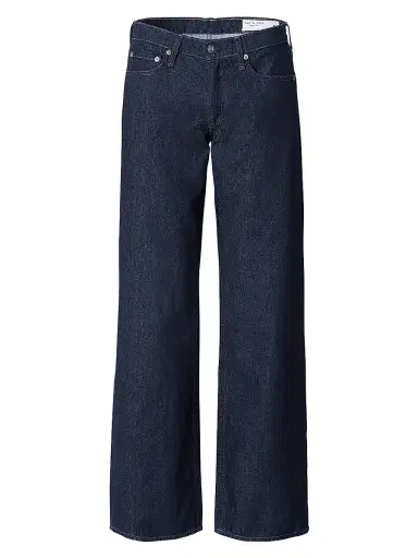rag & bone Women's Cam Low-Rise Relaxed Straight-Leg Jeans - Twilight Rinse | Thumbnail 1