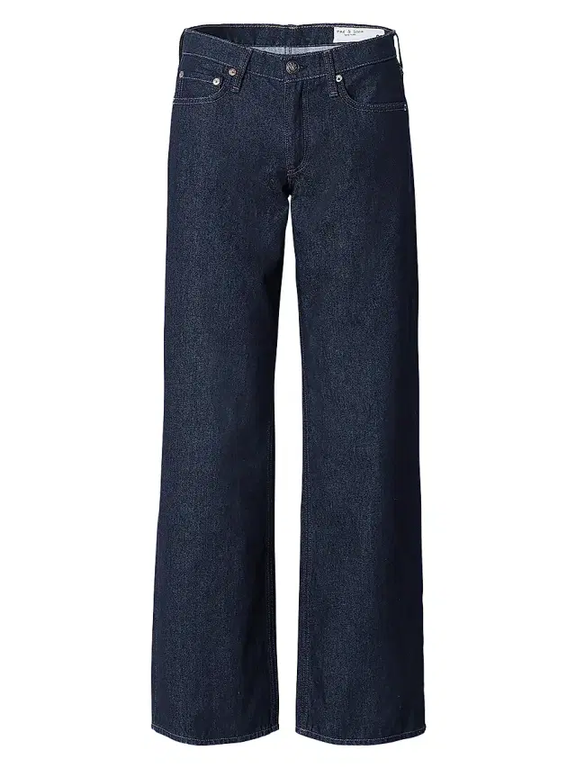rag & bone Women's Cam Low-Rise Relaxed Straight-Leg Jeans - Twilight Rinse