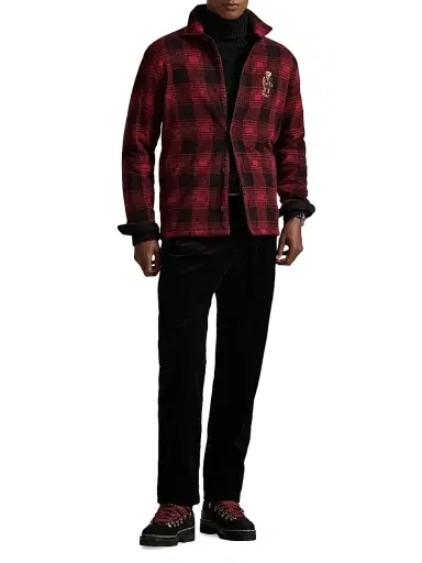 Polo Ralph Lauren Men's Polo Bear Plaid Fleece Shirt Jacket | Thumbnail 2