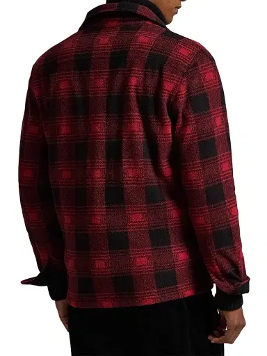 Polo Ralph Lauren Men's Polo Bear Plaid Fleece Shirt Jacket | Thumbnail 4