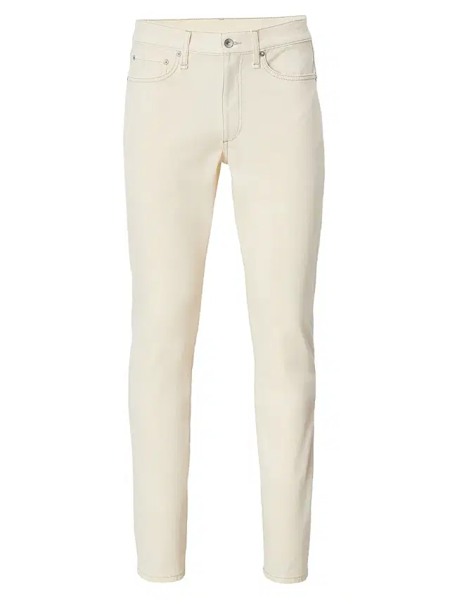 rag & bone Men's Fit 2 Cotton-Blend Mid-Rise Jeans - Ecru