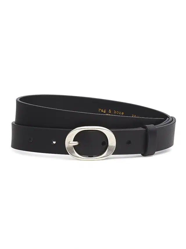 rag & bone Women's Vera Leather Belt - Black
