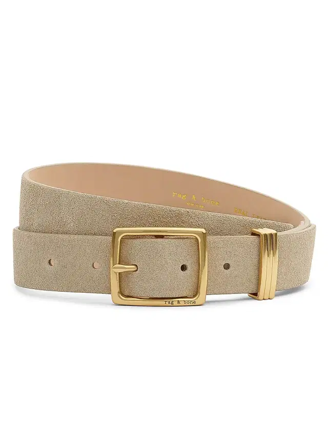 rag & bone Women's X Boyfriend Belt 2.0 - Taupe Suede