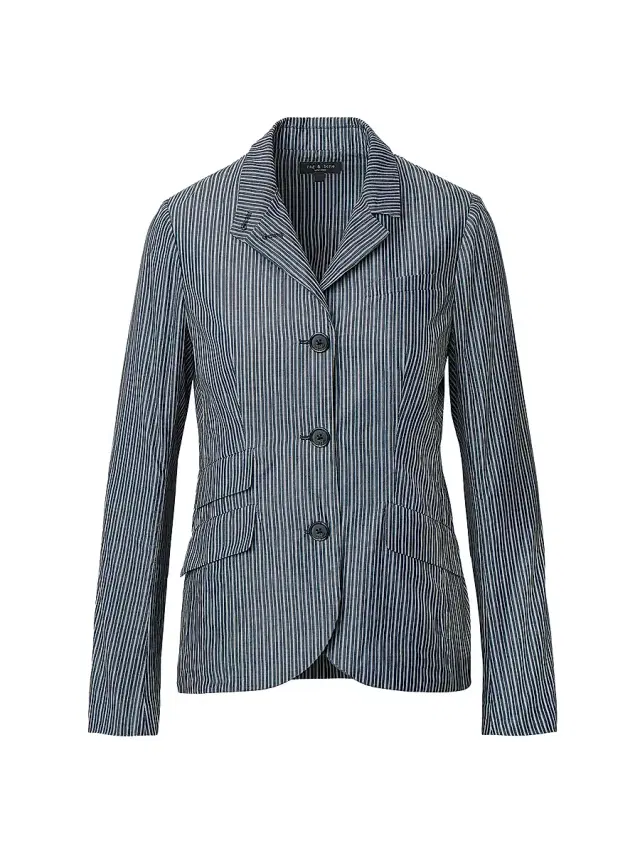 rag & bone Women's Jennie Striped Poplin Blazer - Salute Stripe