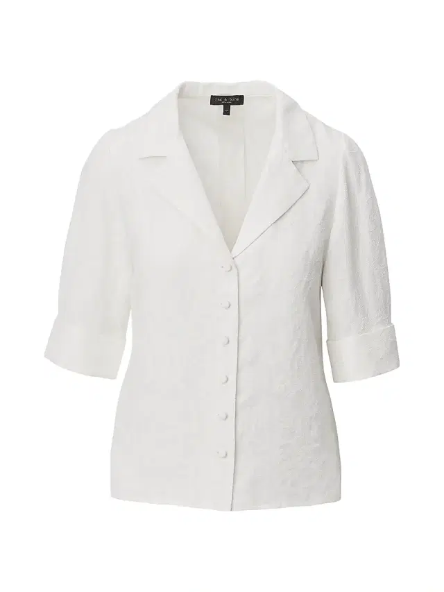 rag & bone Women's Carmella Jacquard Button-Front Top - Cream