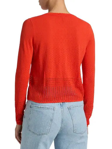 rag & bone Women's Michelle Pointelle Knit Cardigan - Bright Red | Thumbnail 5 rag & bone Women's Michelle Pointelle Knit Cardigan - Bright Red | Thumbnail 5