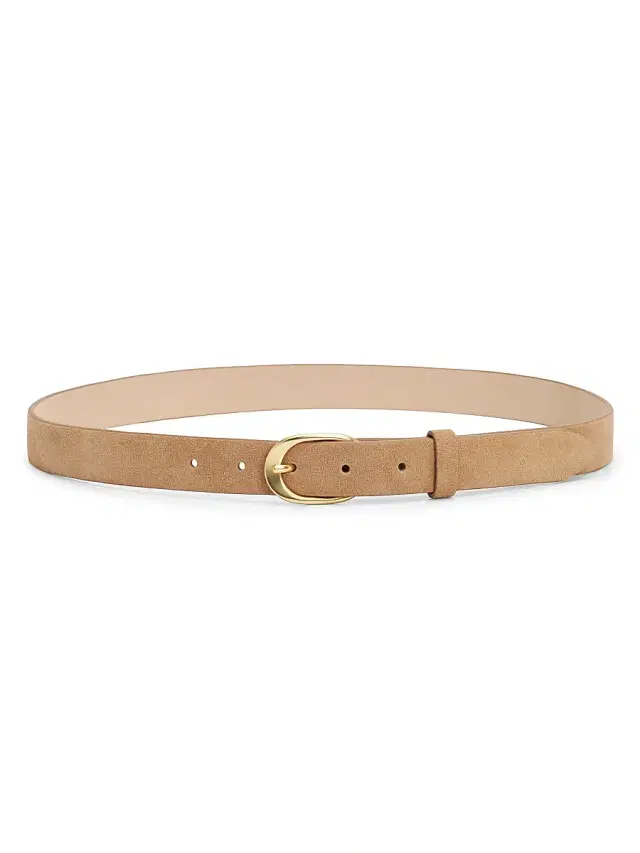 rag & bone Women's Small Vera Suede Belt - Light Cognac Suede