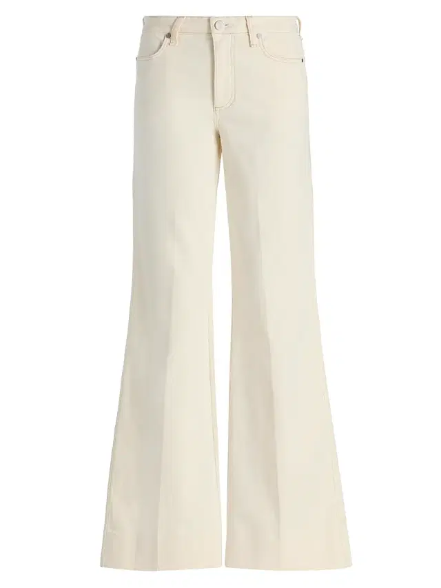 rag & bone Women's Ruby High-Rise Flare Jeans - Ecru