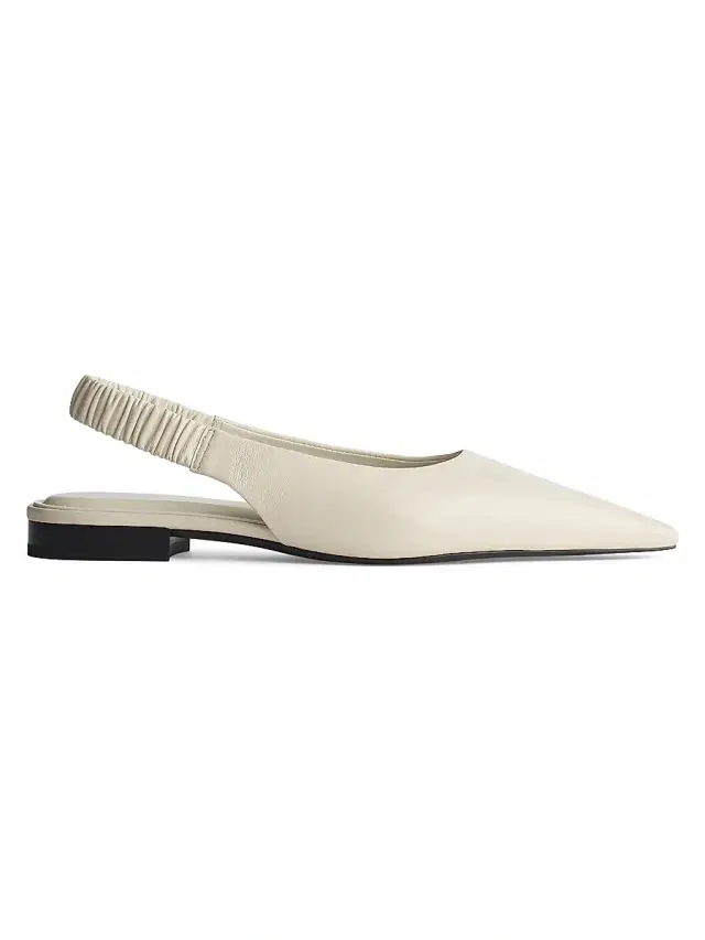 rag & bone Women's Mercer Leather Slingback Flats - Antique White