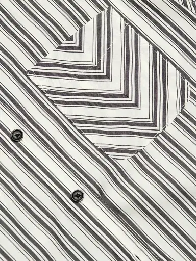 rag & bone Women's Lucia Striped Cotton Poplin Shirt - Charcoal Stripe | Thumbnail 7