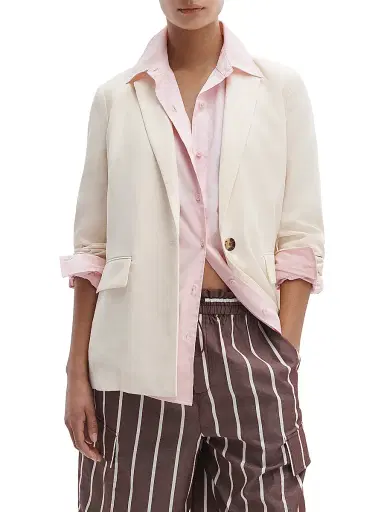 rag & bone Women's Jennie Linen Blazer - | Thumbnail 3