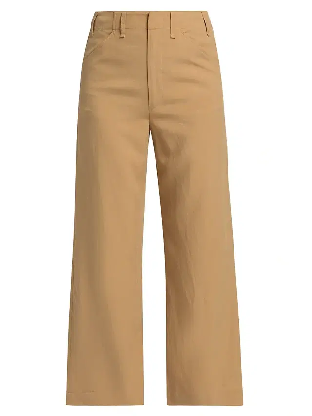 rag & bone Women's Allison Linen-Blend Pants - Fawn