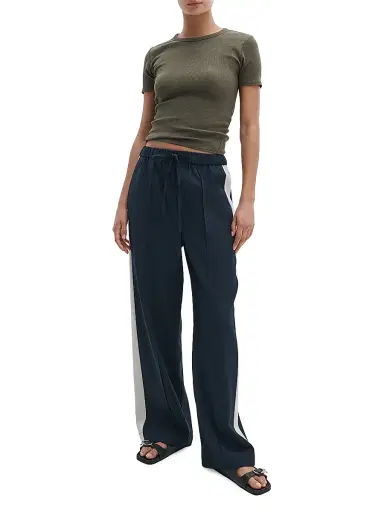 rag & bone Women's Essential Rib Stretch-Cotton Crewneck T-Shirt | Thumbnail 2 rag & bone Women's Essential Rib Stretch-Cotton Crewneck T-Shirt | Thumbnail 2