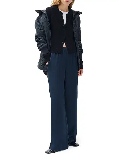 rag & bone Women's Wallace Wool-Cashmere Cardigan - Black | Thumbnail 2