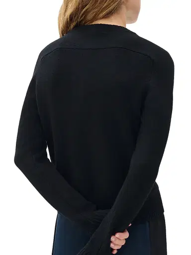 rag & bone Women's Wallace Wool-Cashmere Cardigan - Black | Thumbnail 5