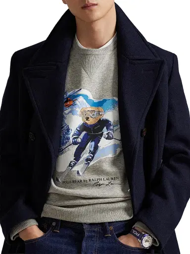 Polo Ralph Lauren Men's Ski Polo Bear Cotton-Blend Top - Loft Heather Active Bear - Size XXL | Thumbnail 5 Polo Ralph Lauren Men's Ski Polo Bear Cotton-Blend Top - Loft Heather Active Bear - Size XXL | Thumbnail 5