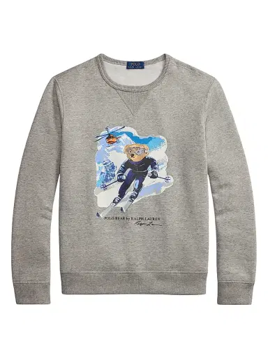 Polo Ralph Lauren Men's Ski Polo Bear Cotton-Blend Top - Loft Heather Active Bear - Size XXL | Thumbnail 1 Polo Ralph Lauren Men's Ski Polo Bear Cotton-Blend Top - Loft Heather Active Bear - Size XXL | Thumbnail 1
