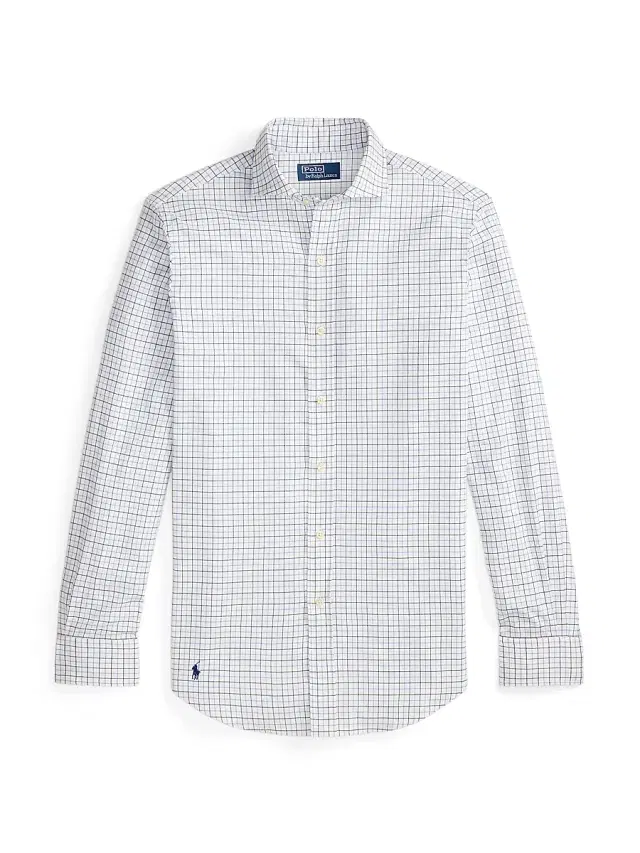 Polo Ralph Lauren Men's Grid Cotton Twill Shirt - White Blue Multi
