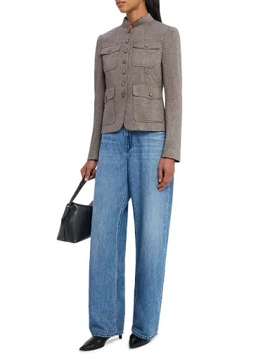 rag & bone Women's Featherweight Logan Wide-Leg Jeans - River | Thumbnail 2