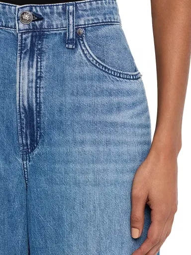 rag & bone Women's Featherweight Logan Wide-Leg Jeans - River | Thumbnail 5