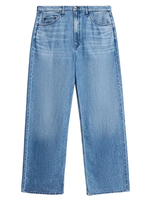 rag & bone Women's Featherweight Logan Wide-Leg Jeans - River