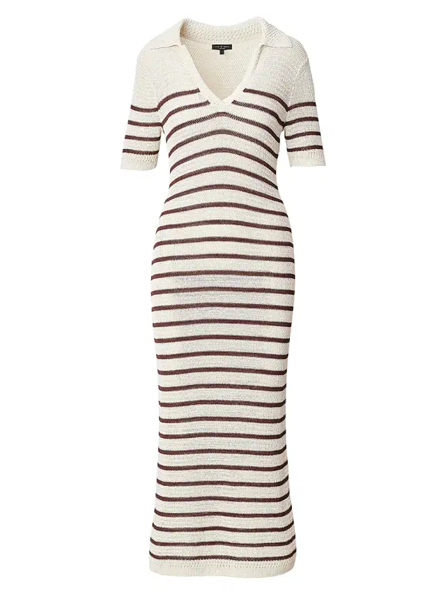 rag & bone Women's Costi Striped Cotton-Blend Knit Maxi Dress -