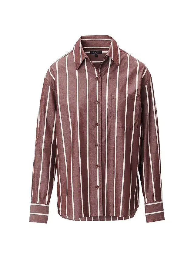 rag & bone Women's Connie Striped Button-Front Shirt - Rosewood Stripe
