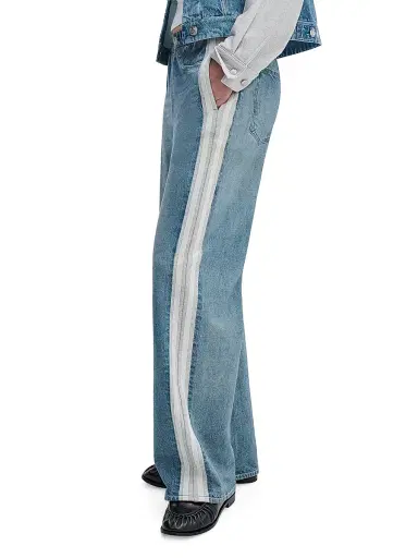 rag & bone Women's rb Miramar Terry Pull-On Wide-Leg Pants - Sport Combo - Size XL | Thumbnail 2