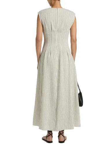rag & bone Women's Ines Striped A-Line Maxi Dress - Cream Stripe | Thumbnail 5