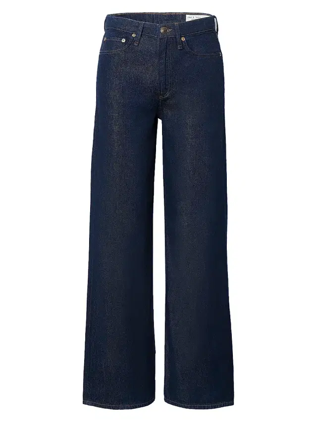rag & bone Women's Logan Featherweight Wide-Leg Jeans - Duskrinse