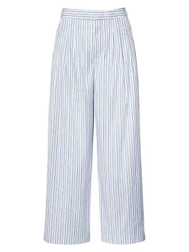 rag & bone Women's Chappell Striped Cotton Poplin Pants - Baby Blue Stripe | Thumbnail 1