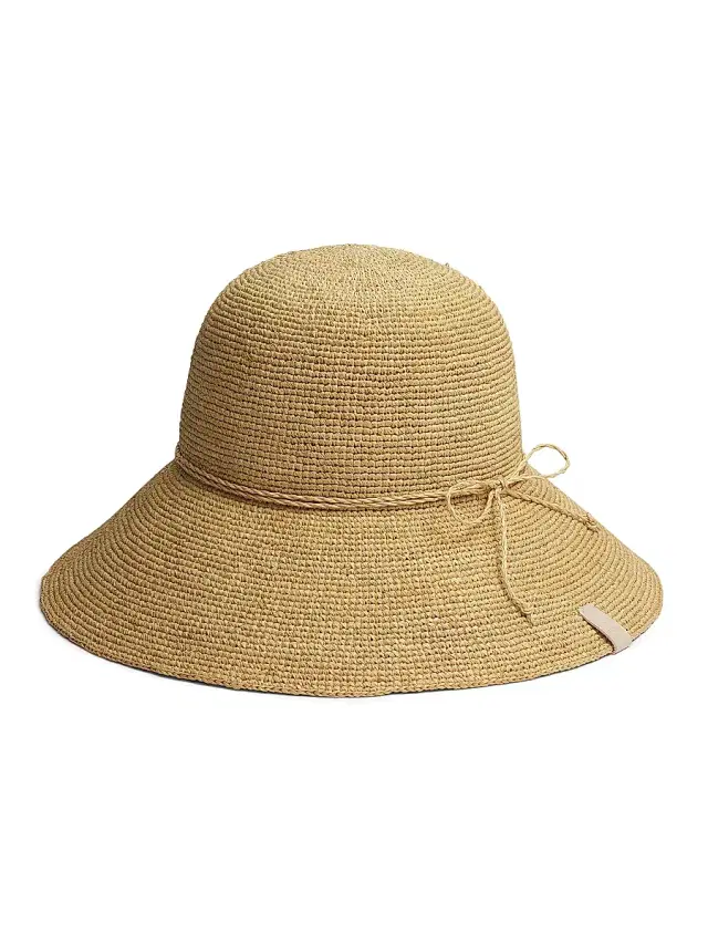 rag & bone Women's Crocheted Raffia Bucket Hat - Natural