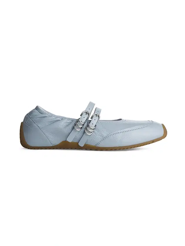 rag & bone Women's Emilee Leather Mary Jane Flats - Sky Blue