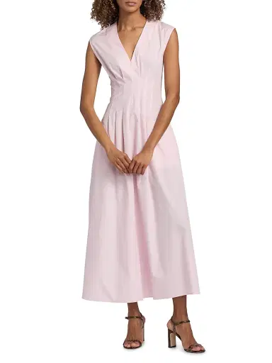 rag & bone Women's Ines Cotton Poplin A-Line Maxi Dress - Peony | Thumbnail 2