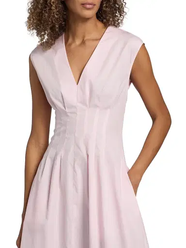 rag & bone Women's Ines Cotton Poplin A-Line Maxi Dress - Peony | Thumbnail 6