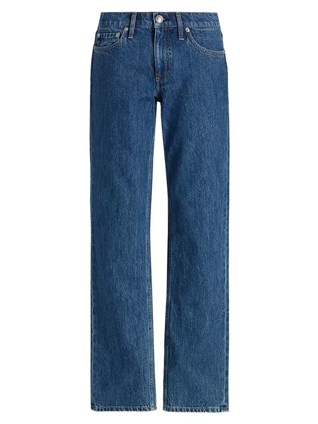 rag & bone Women's Harlow Low-Rise Full Straight-Fit Jeans - Park