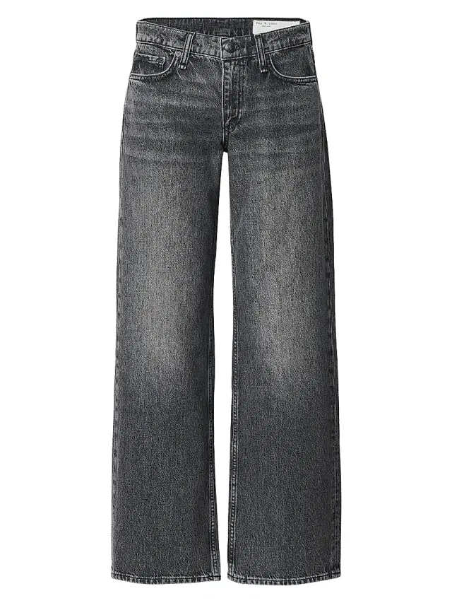 rag & bone Women's The Saige Low-Rise Jeans - Charcoal
