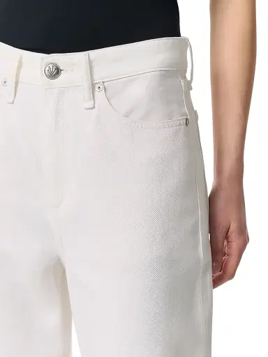 rag & bone Women's Featherweight Logan Wide-Leg Jeans - Optic White | Thumbnail 5