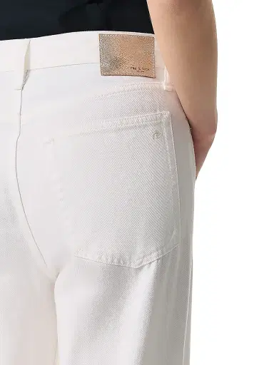 rag & bone Women's Featherweight Logan Wide-Leg Jeans - Optic White | Thumbnail 6
