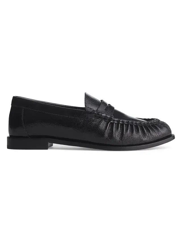 rag & bone Women's Lexi Leather Penny Loafers - Black