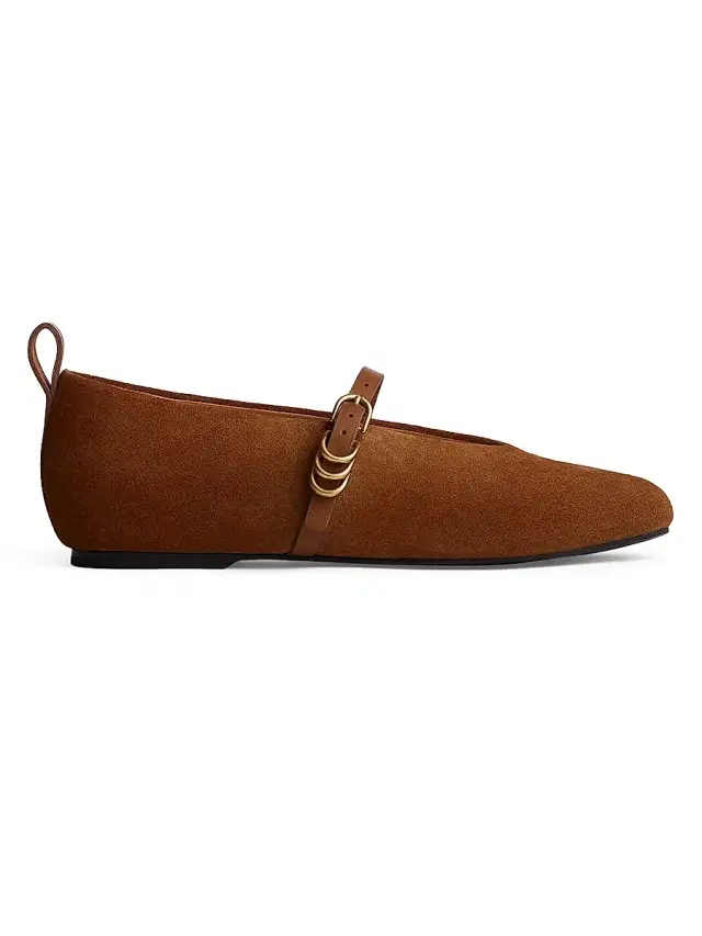 rag & bone Women's Spire Suede Mary Jane Flats - Beige